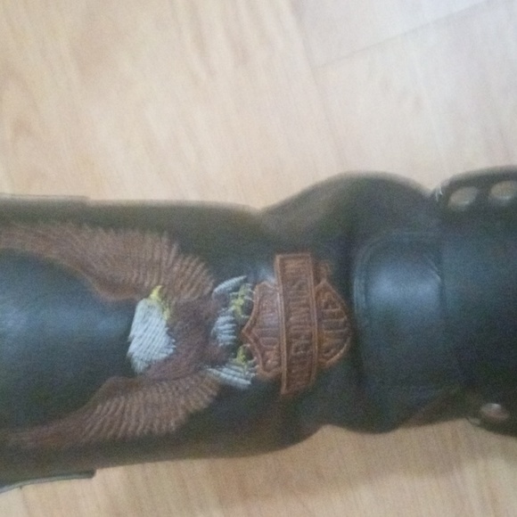 Harley Davidson riding boots Size9 NARROW.great condition with the Eagle - Picture 4 of 4
